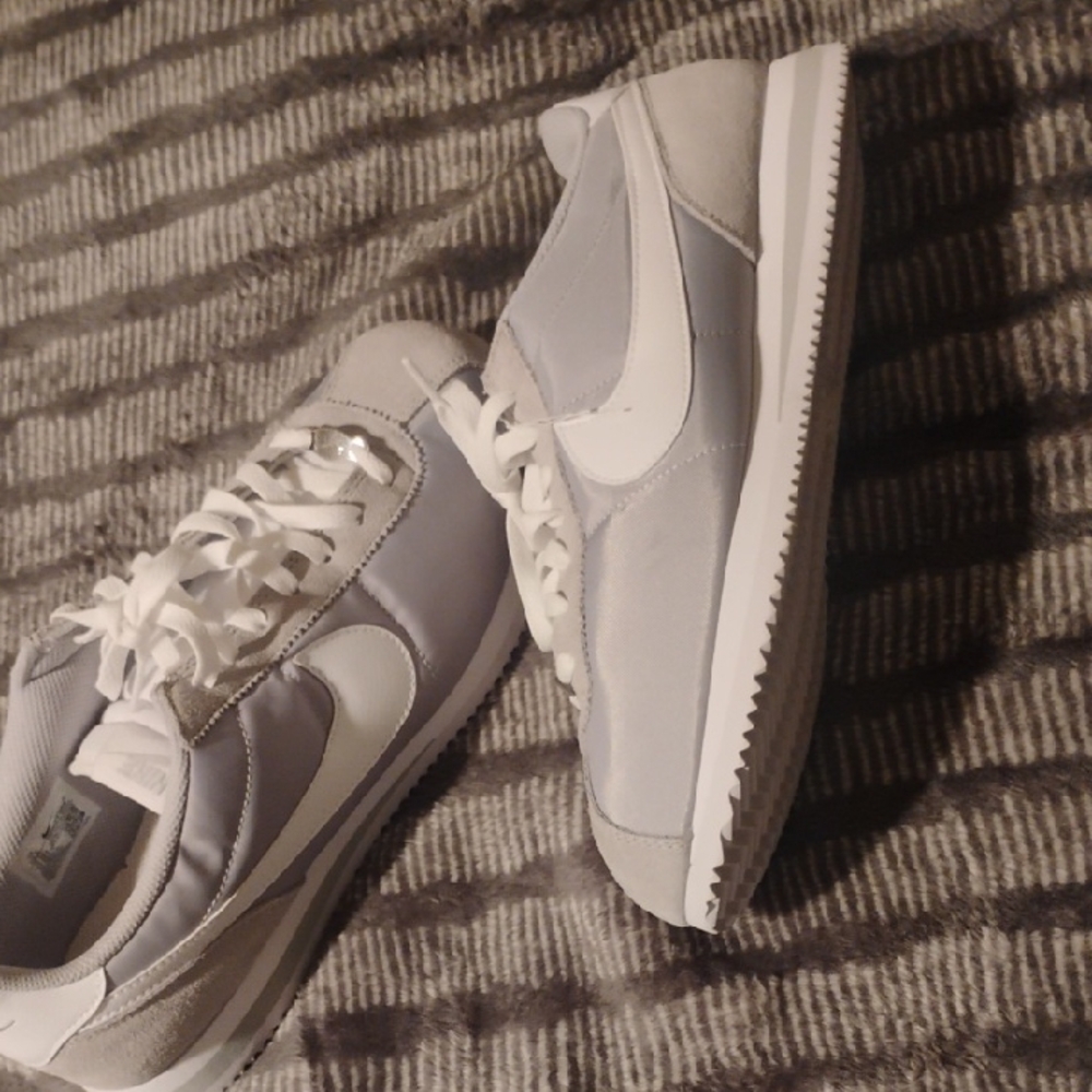 Nike Gray and White Sneakers